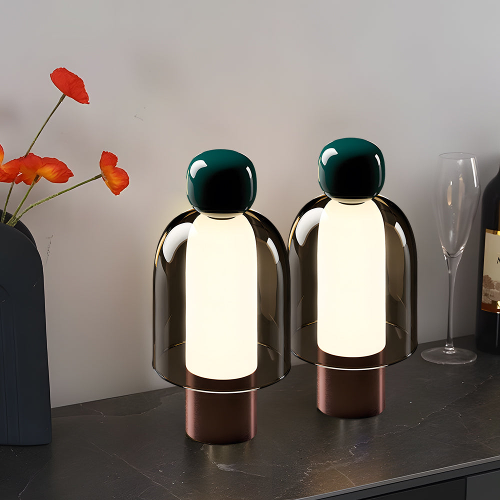 Elegante glazen bureaulamp met instelbare LED