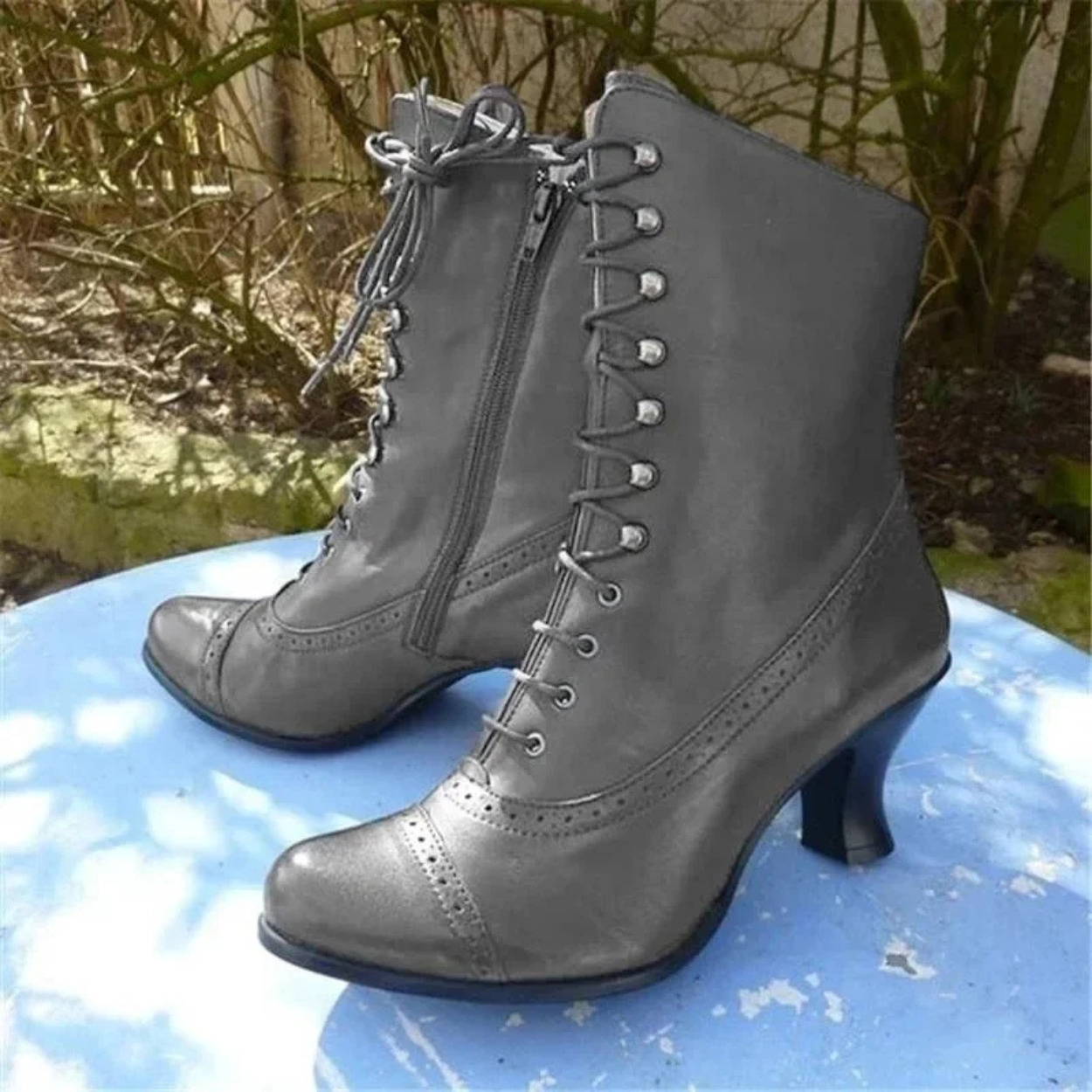 Elegante zwarte PU dameslaarsjes