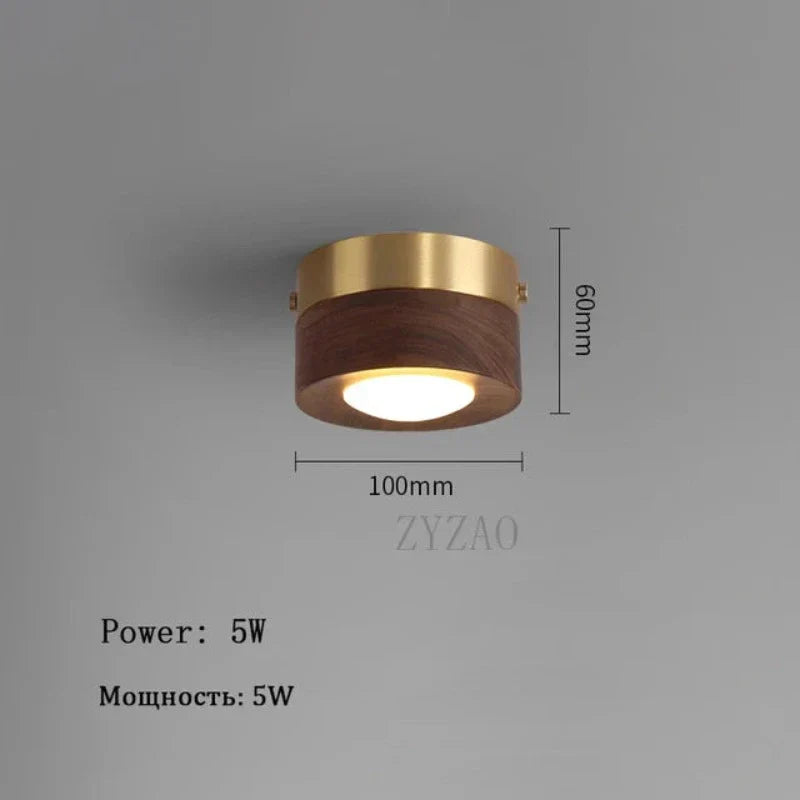 Chique Houten Plafondlamp met Krachtige LED