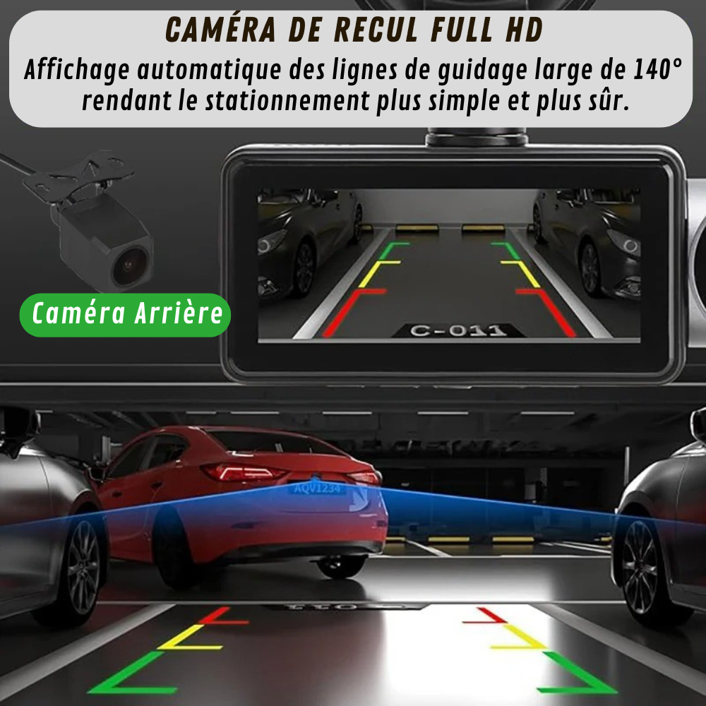 Marcherelle™ – Dashcam Voiture 4K – Vision Nocturne, WiFi & Stationnement 24h
