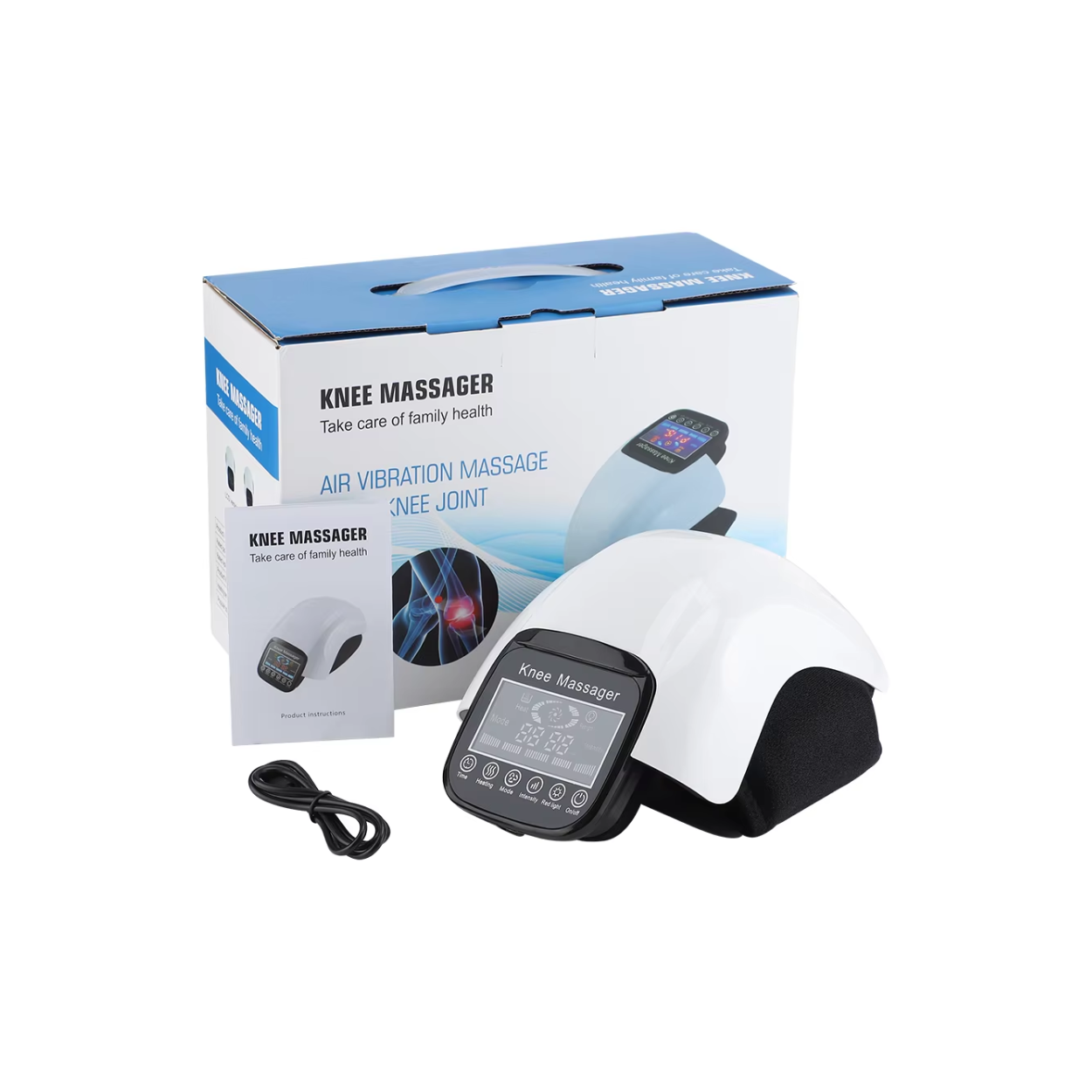 Warmte Knie Massager met Instelbare Compressie