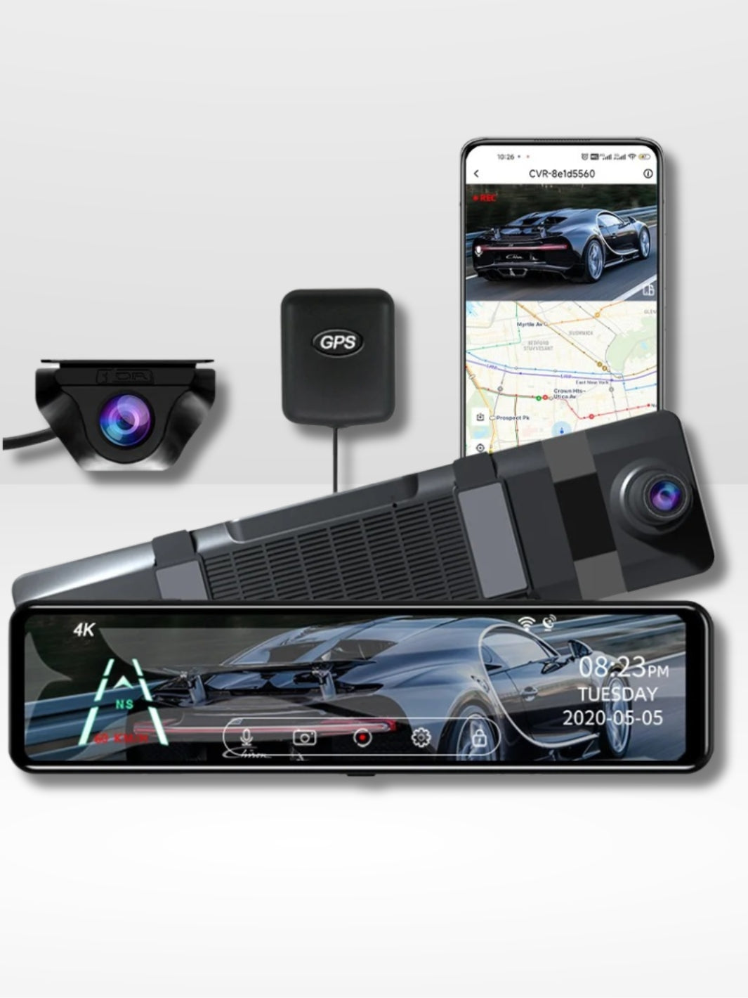 4K Spiegelcamera met GPS en Opnamefunctie