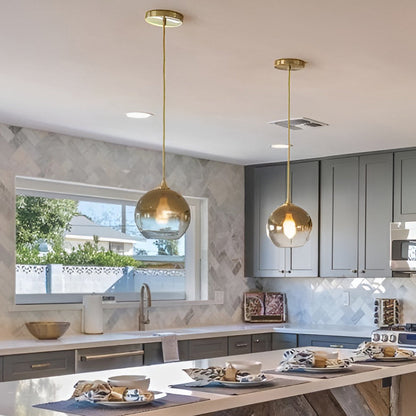 Hanglamp van glas met LED voor woonkamer en keuken