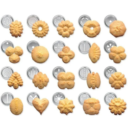 Aluminium Koekjesvorm met 20 Vormen en 4 Opzetstukken