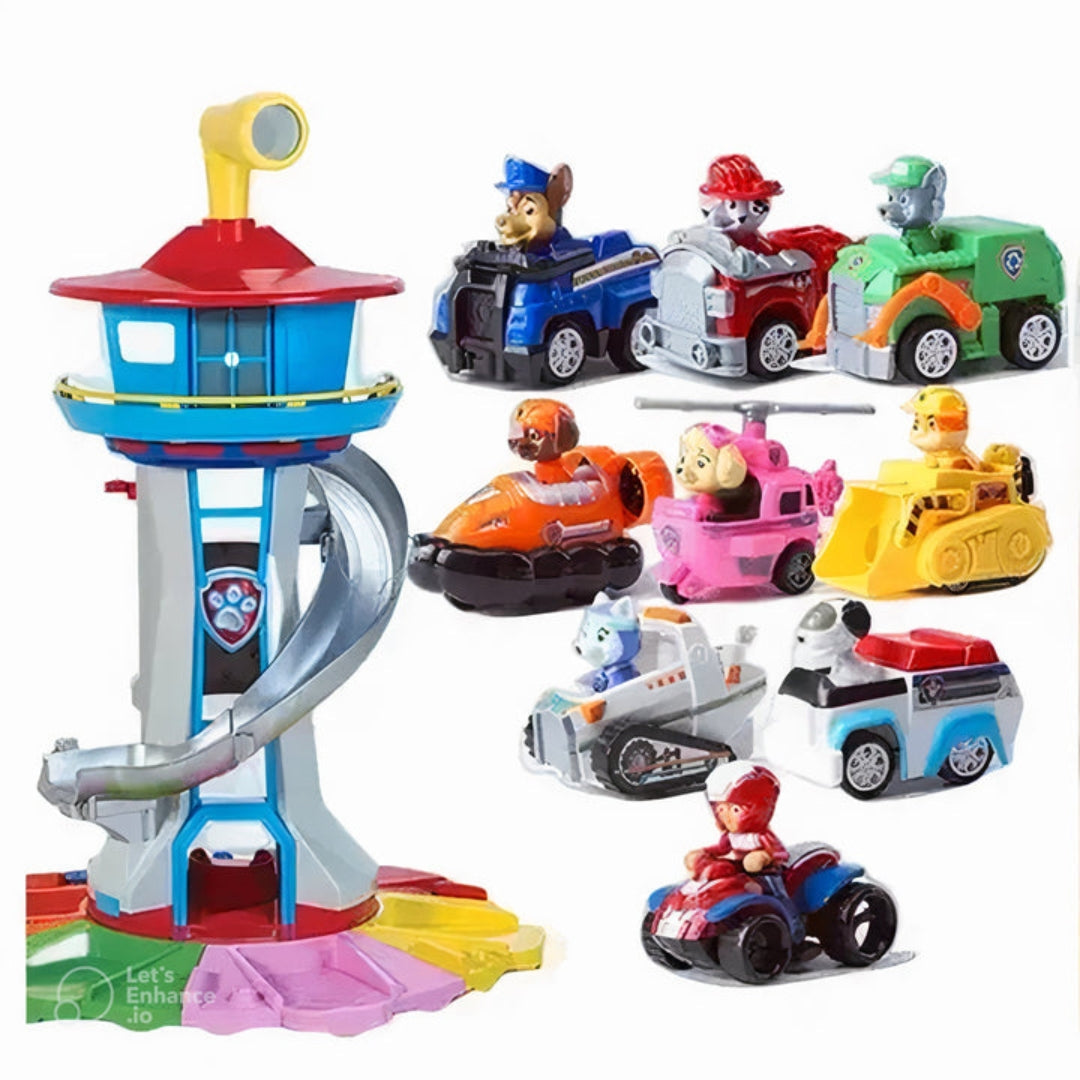 Paw Patrol Autospel - 9 Stuks met Figuren voor Kinderen