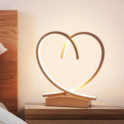 Romantisch Houten Nachtkastje met Vlammenpatroon
