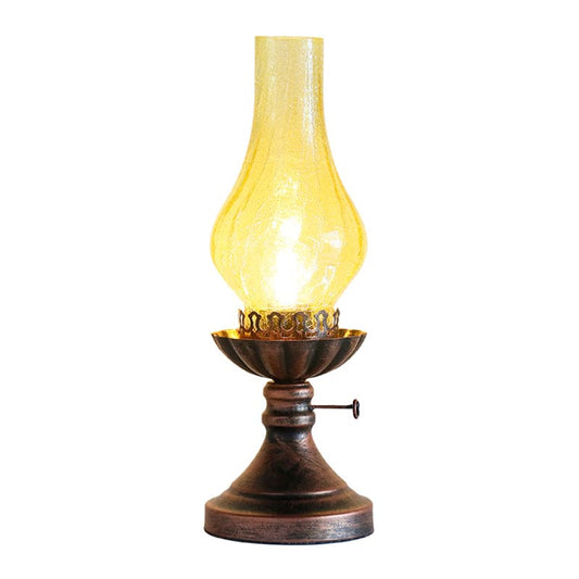 Lampe de Table Vintage avec Abat-jour en Verre Décoratif - Santeova