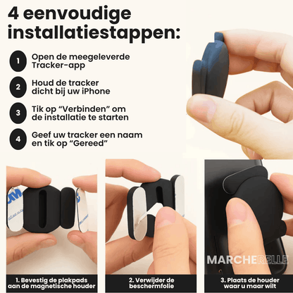 Marcherelle - GPS-tracker zonder abonnement | Compatibel met Android & iOS