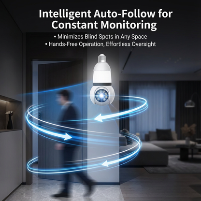 Marcherelle™ – Caméra De Sécurité Avec Ampoule LED Vision Couleur