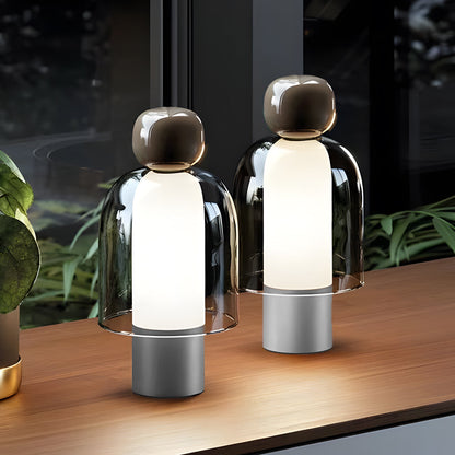 Elegante glazen bureaulamp met instelbare LED