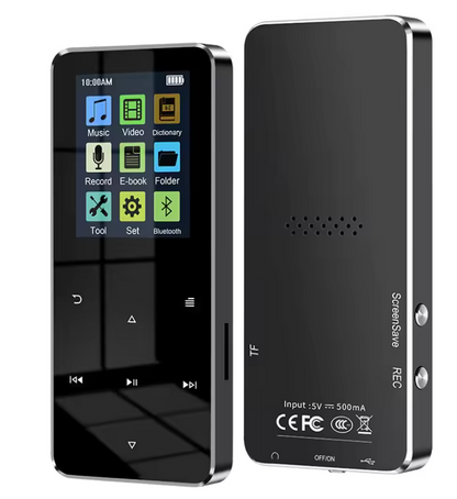 Bluetooth MP3-speler met 2,4 inch HD-scherm, FM-radio en ingebouwde luidspreker