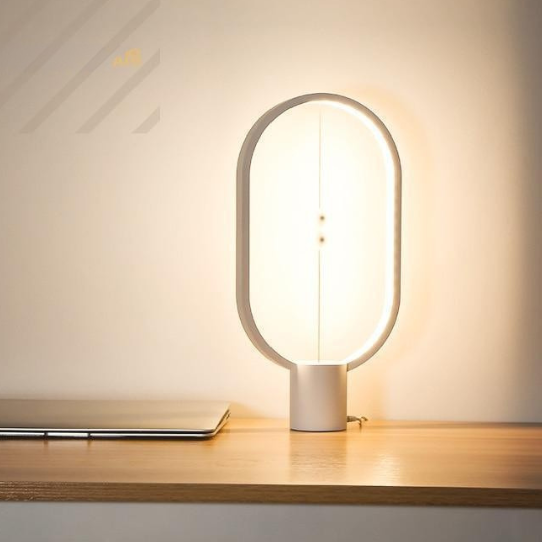 Elegante houten tafellamp met magnetische schakelaar