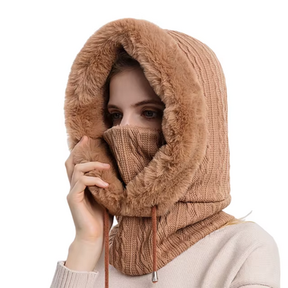 3-in-1 fleece bivakmuts met sjaal en muts