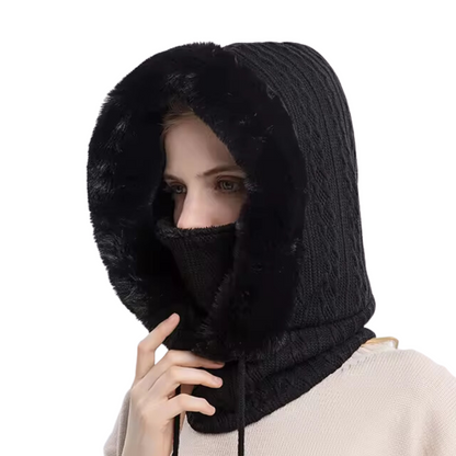 3-in-1 fleece bivakmuts met sjaal en muts