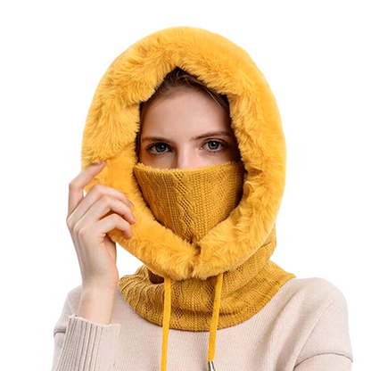 3-in-1 fleece bivakmuts met sjaal en muts