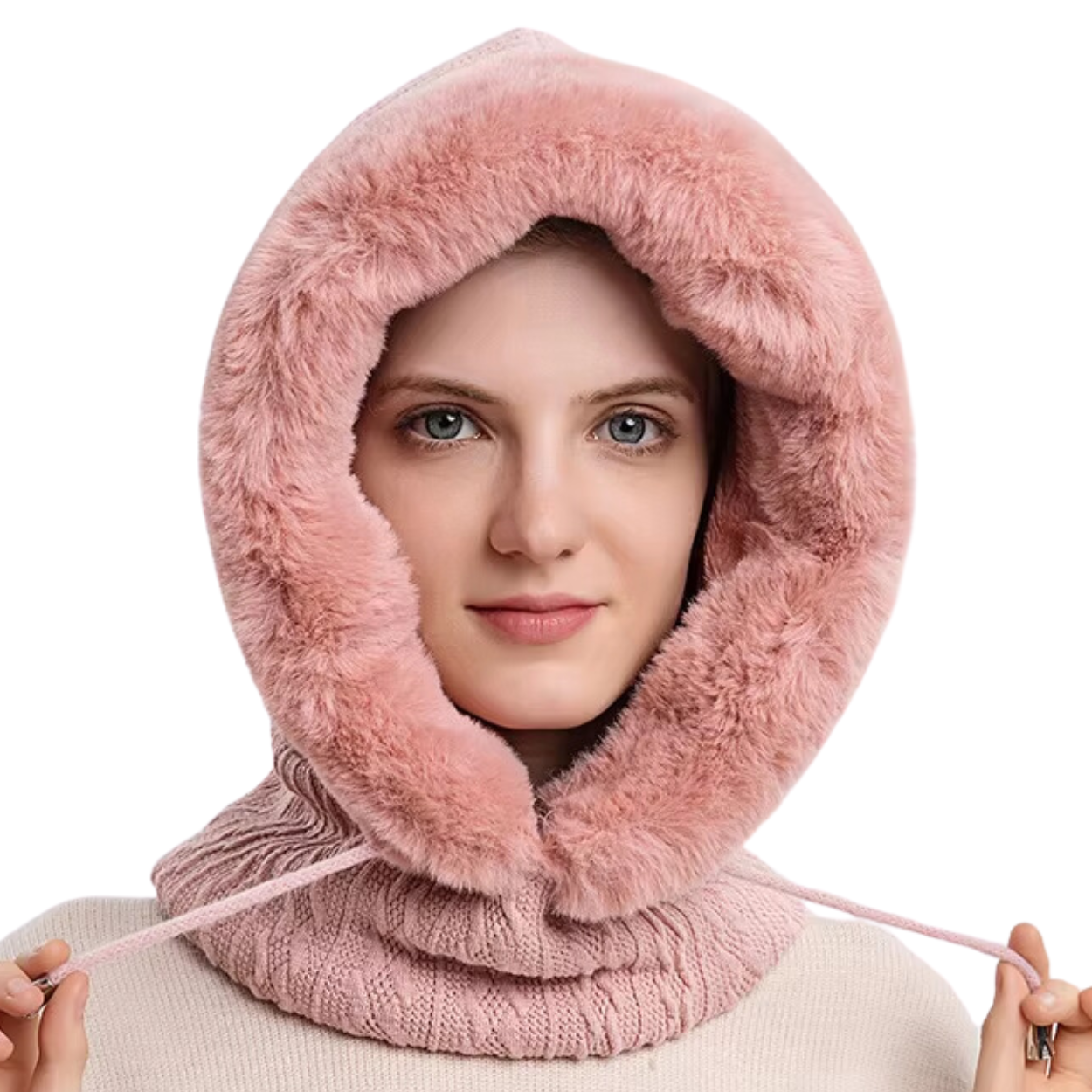 3-in-1 fleece bivakmuts met sjaal en muts