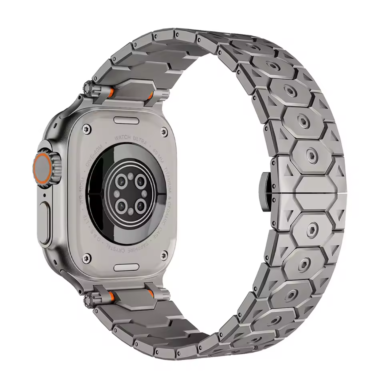Elegante Zwarte Apple Watch Metalen Band