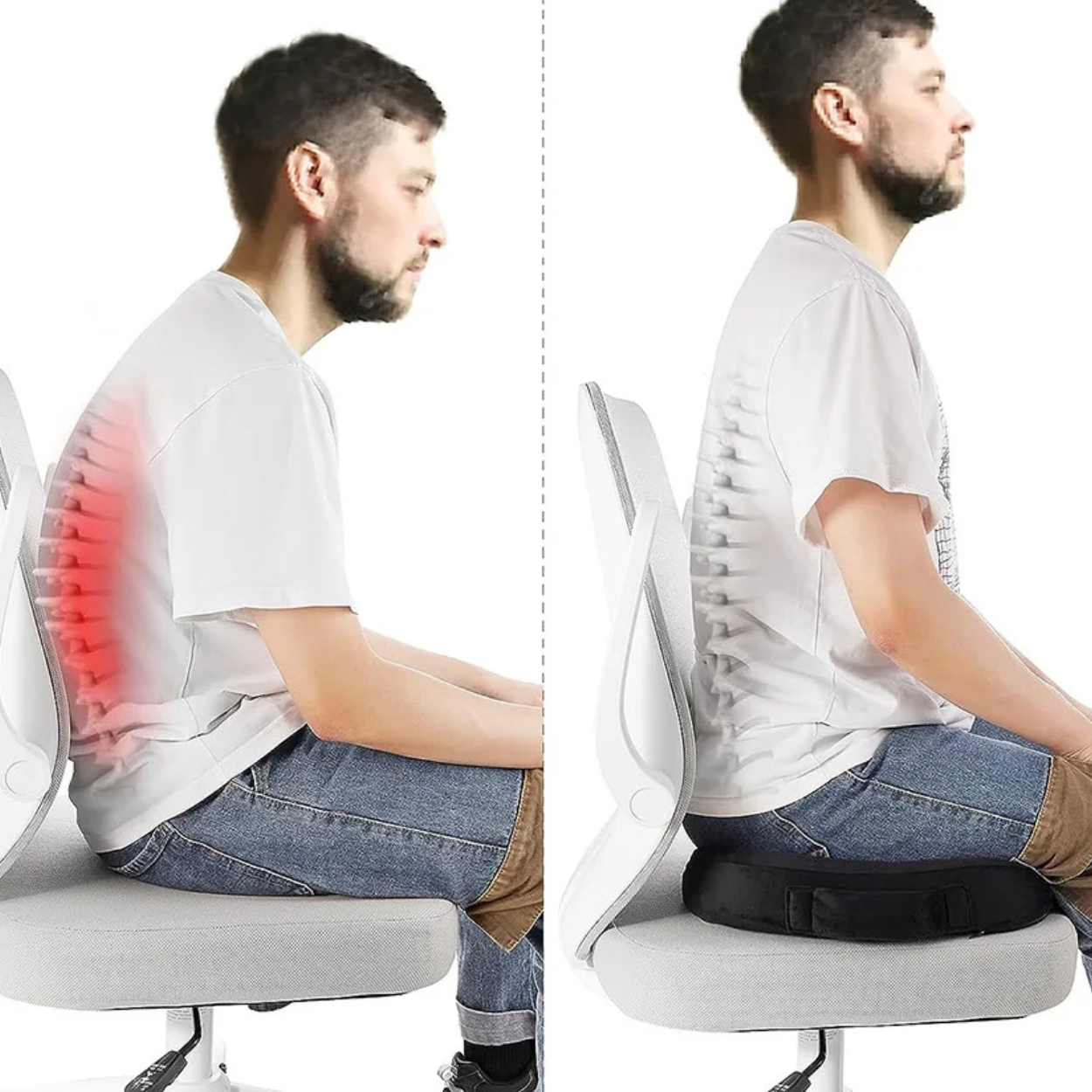 Ergonomisch Zitkussen met Geheugenschuim