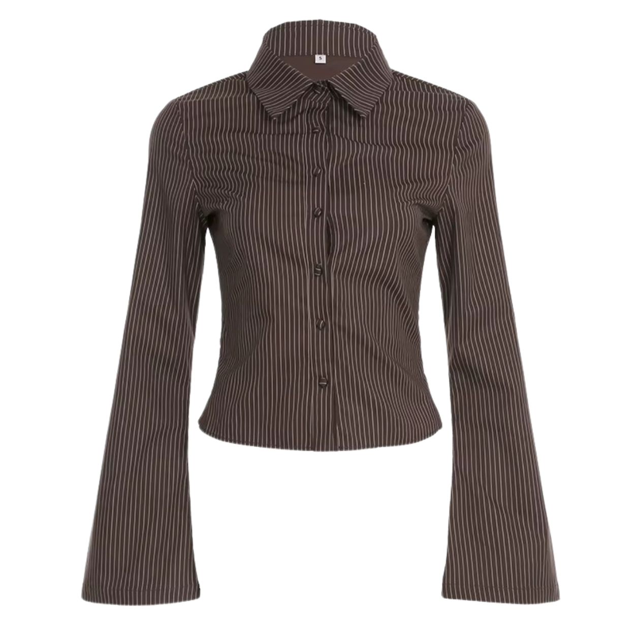 Elegante Damesblouse met Bruine Strepen