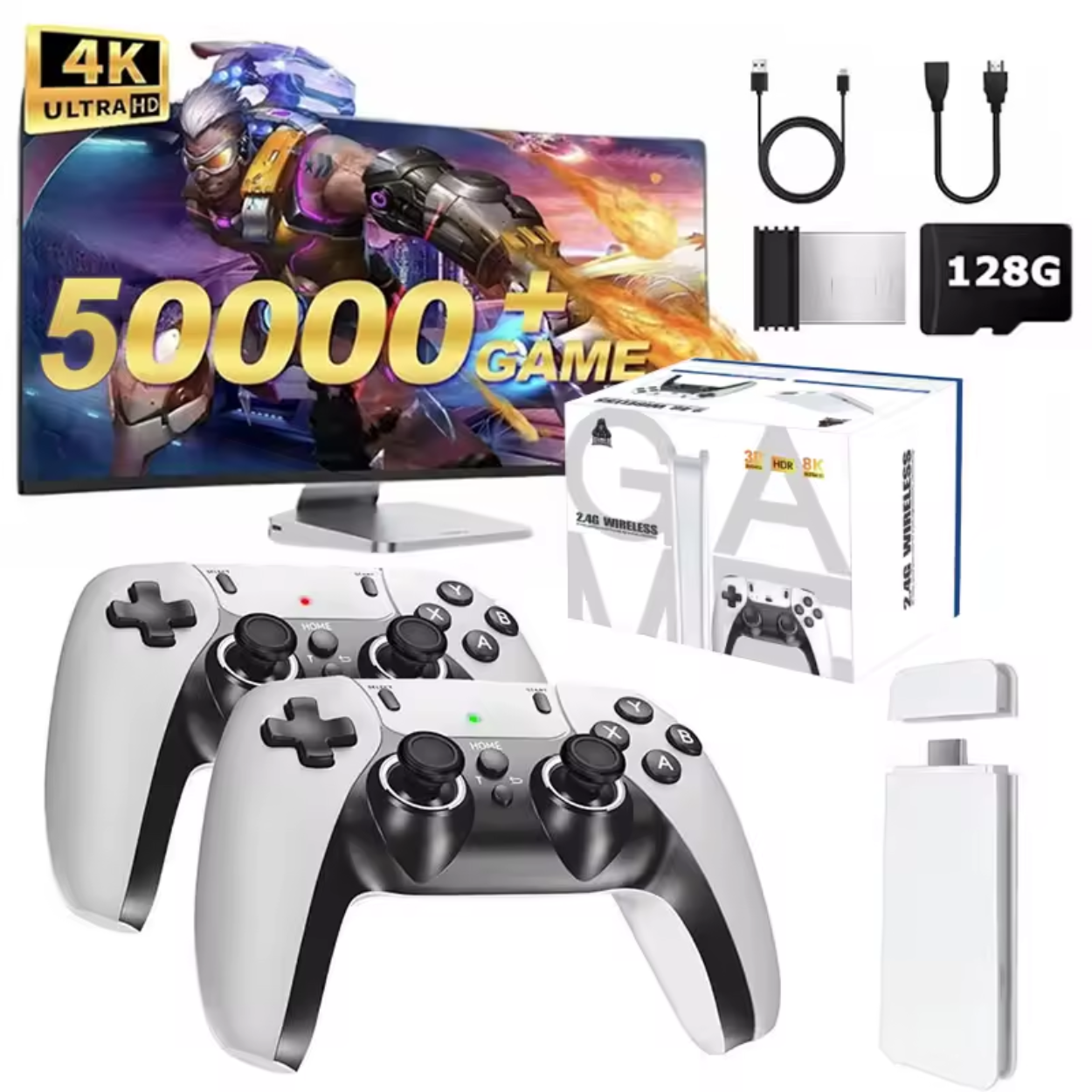 Retro Spelconsole met 50.000 Ingebouwde Spellen