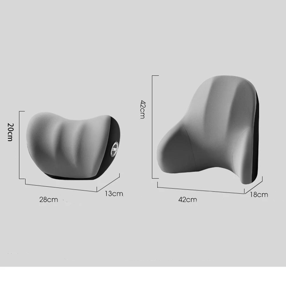 Massagestoelkussen voor Auto met Trillingen en Verstelbare Hoofdsteun