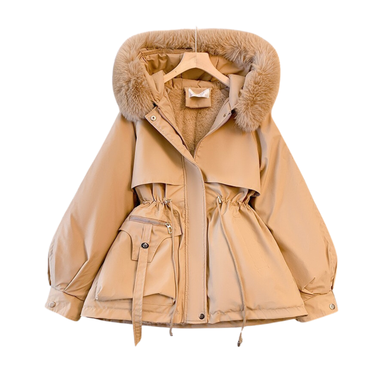 Dames winterparka met capuchon en warme voering