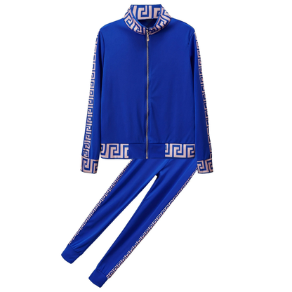 Casual Trainingspak met Elegant Grieks Motief