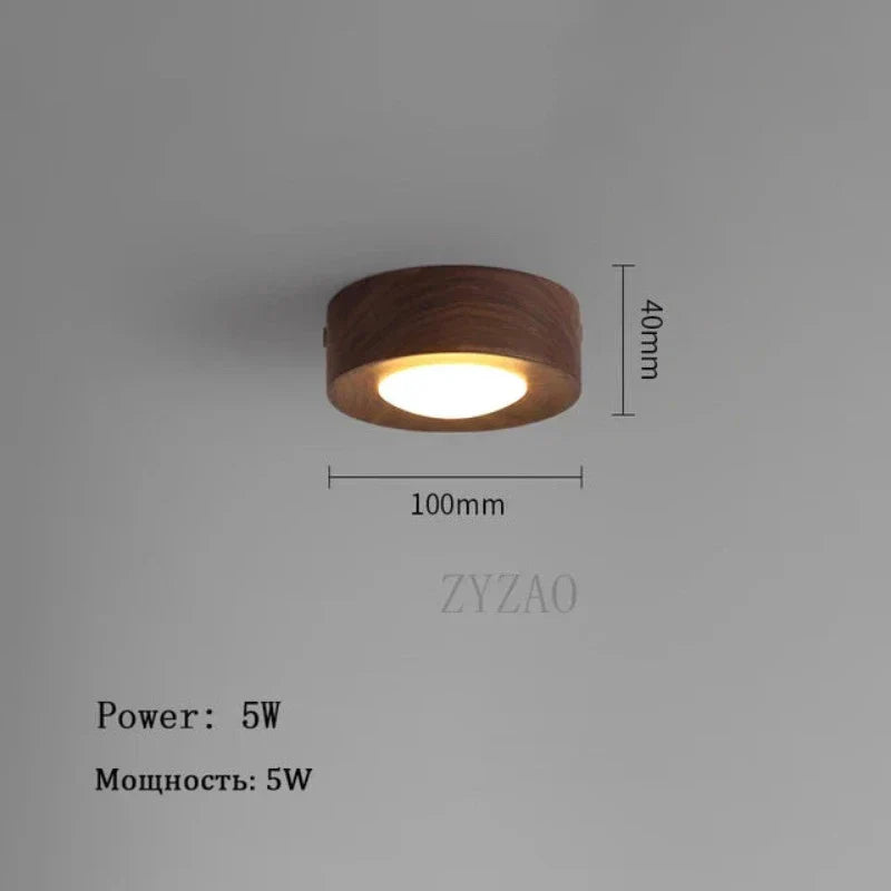 Chique Houten Plafondlamp met Krachtige LED