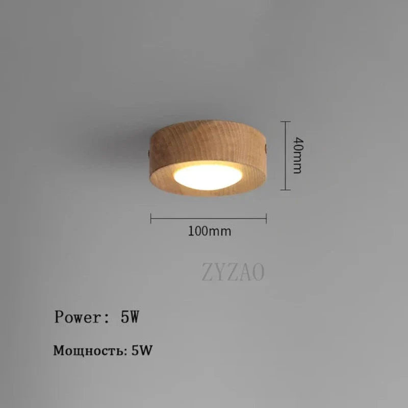 Chique Houten Plafondlamp met Krachtige LED