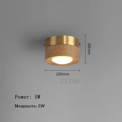 Chique Houten Plafondlamp met Krachtige LED