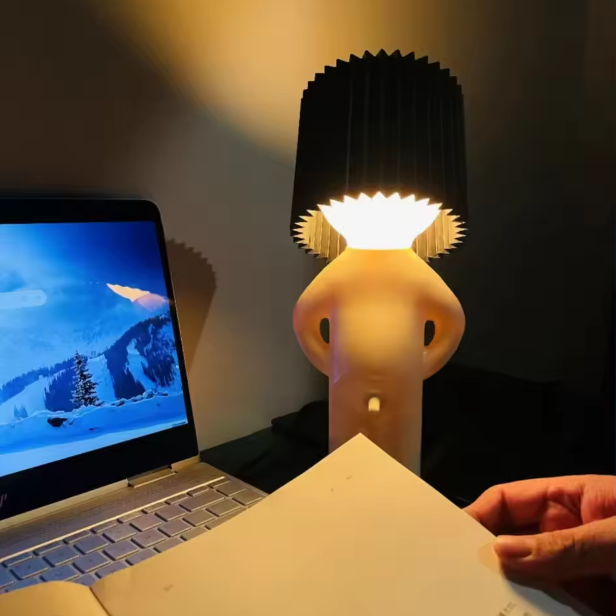 Originele Bureaulamp in de Vorm van een Figuren