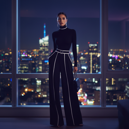 Elegant en Chic Dameskostuum in Twee Delen