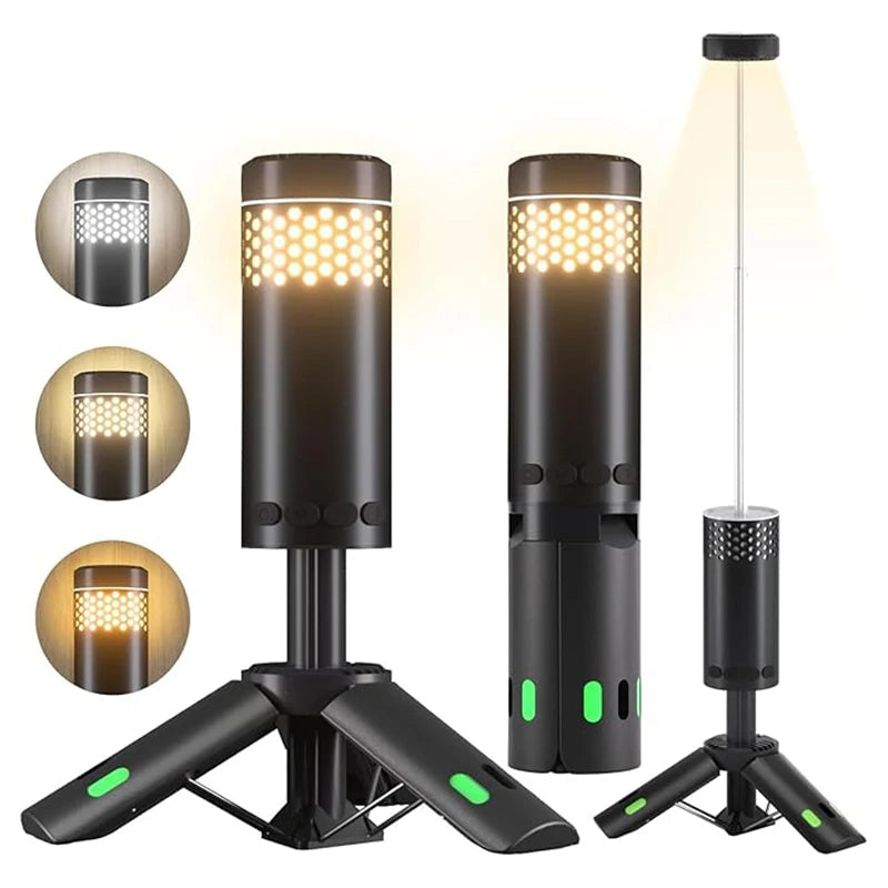Lampe de Camp Compacte Rechargeable avec Tripode Magnétique - Foivo