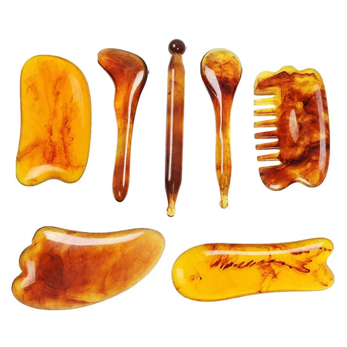 Complete Gua Sha Massage Set van 7 Stuks