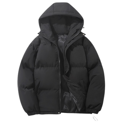 Unisex winterjas met katoenen voering en afneembare capuchon