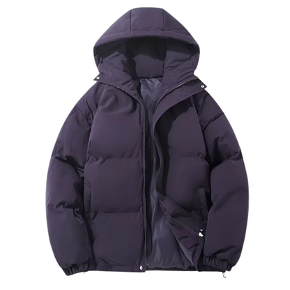 Unisex winterjas met katoenen voering en afneembare capuchon