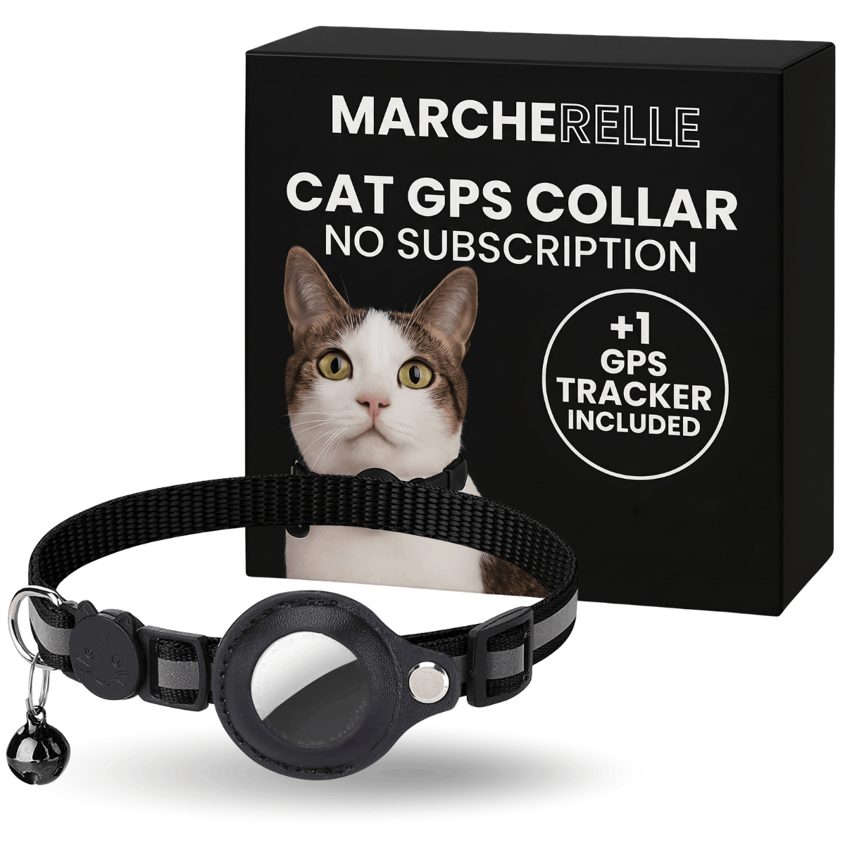 Macherelle™ – GPS-halsband voor katten, geen abonnement nodig | Compatibel met iOS en Android
