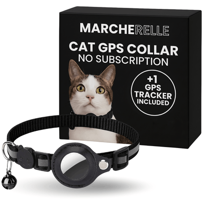 Macherelle™ – GPS-halsband voor katten, geen abonnement nodig | Compatibel met iOS en Android