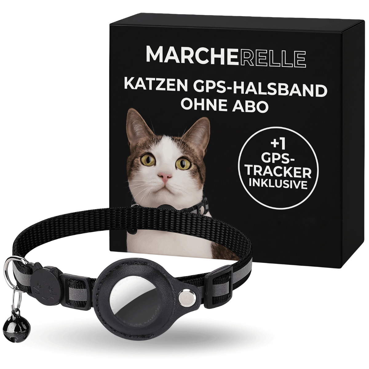 Macherelle™ – GPS-halsband voor katten zonder abonnement | Compatibel met iOS & Android