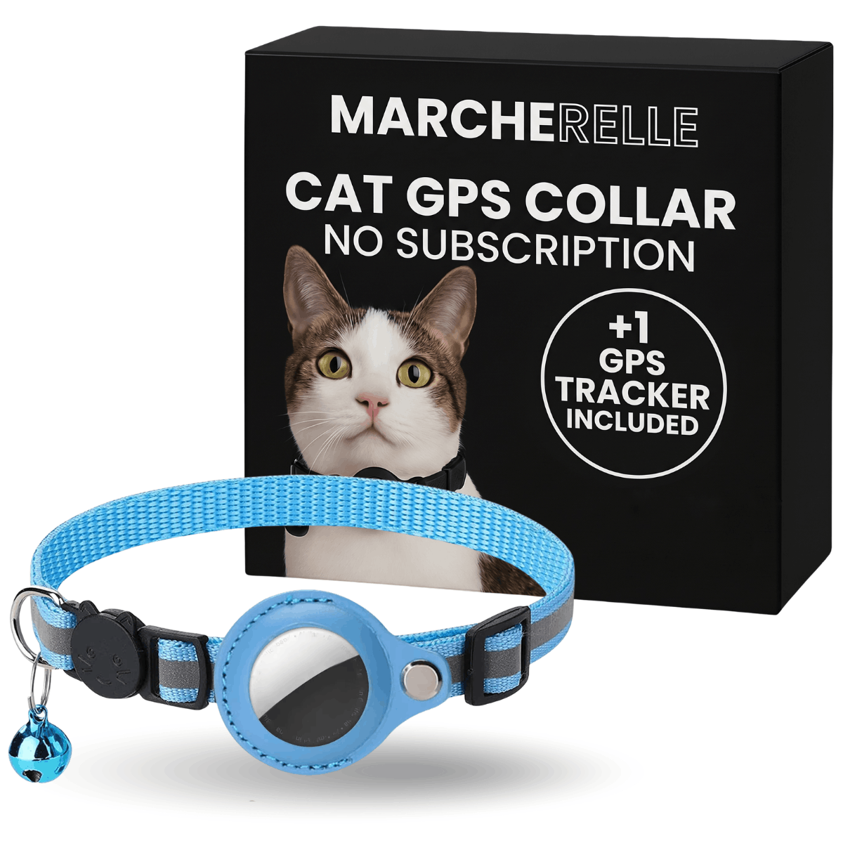 Macherelle™ – GPS-halsband voor katten, geen abonnement nodig | Compatibel met iOS en Android