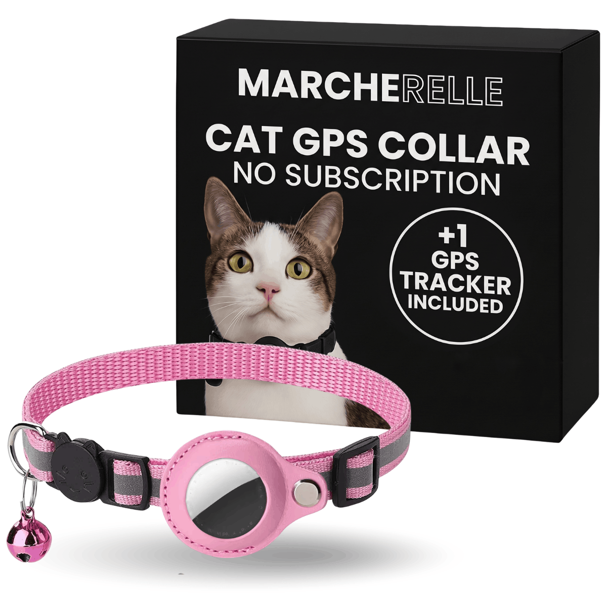 Macherelle™ – GPS-halsband voor katten, geen abonnement nodig | Compatibel met iOS en Android