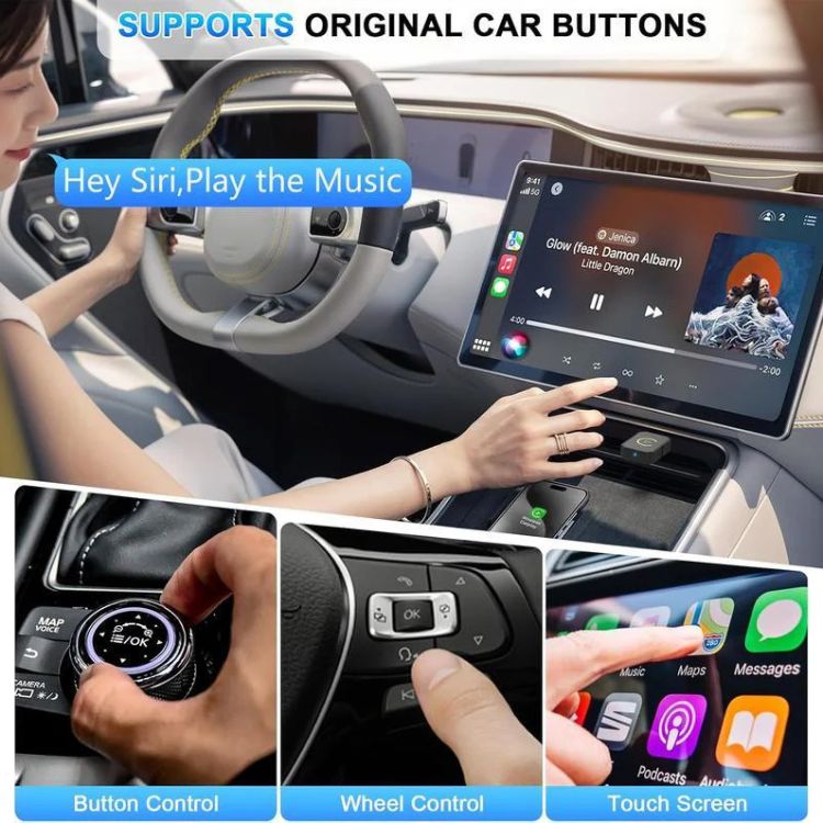 Marcherelle™ – Adaptateur CarPlay Sans Fil Compatible iOS & Android