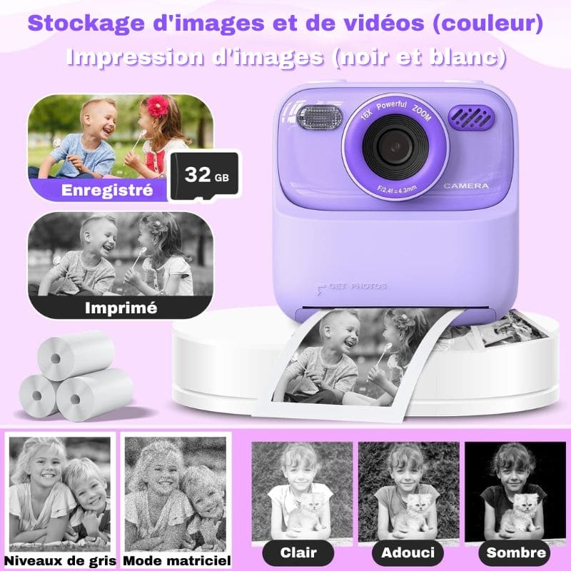 Marcherelle™ – Appareil Photo Instantané pour Enfant Créatif