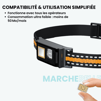 Marcherelle™ – Collier GPS Sans Abonnement avec Suivi en Temps Réel