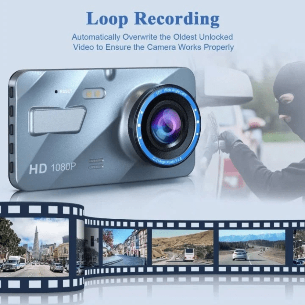 Marcherelle™ – Dashcam Voiture Avant & Arrière avec Vision Nocturne