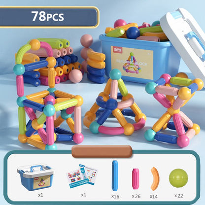 Marcherelle™ – Jeu de Construction Magnétique pour Créativité et Motricité