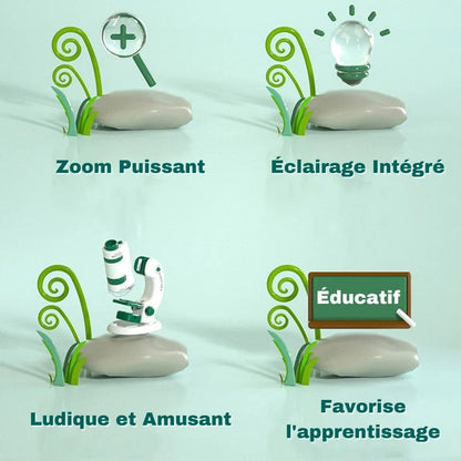 Marcherelle™ – Microscope de Poche Enfant pour Premières Explorations