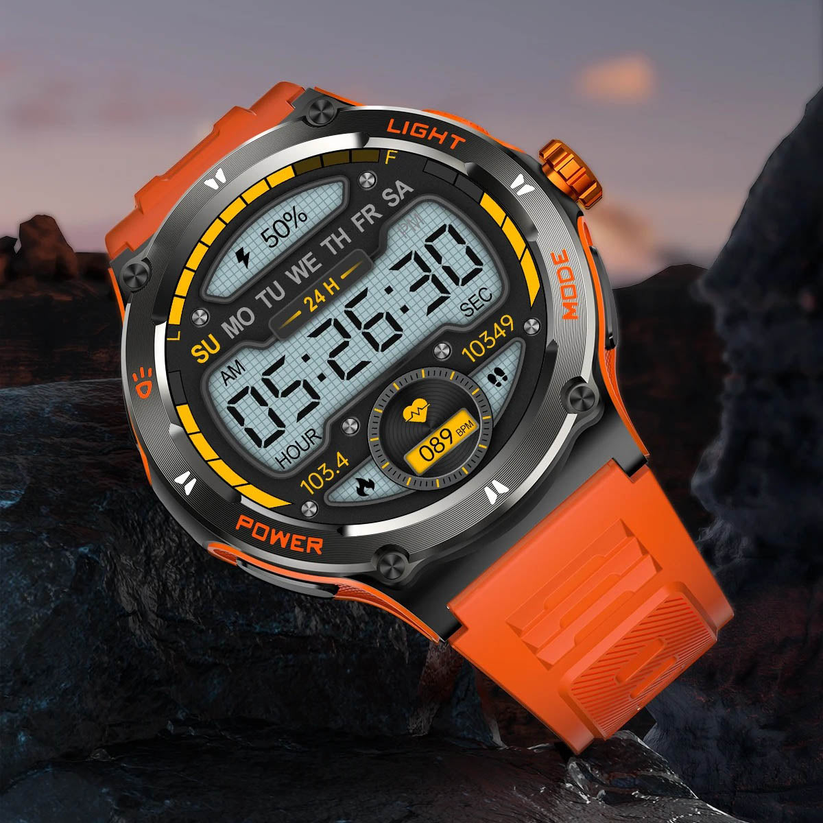 Marcherelle™ – Montre Connectée Homme Écran HD avec Boussole Intégrée