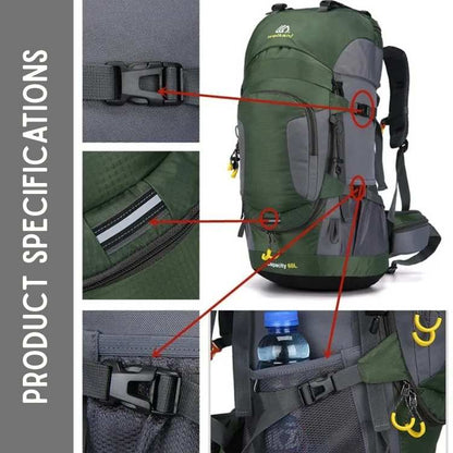 Marcherelle™ – Sac à Dos Tactique Imperméable 60 L pour Aventures Extérieures