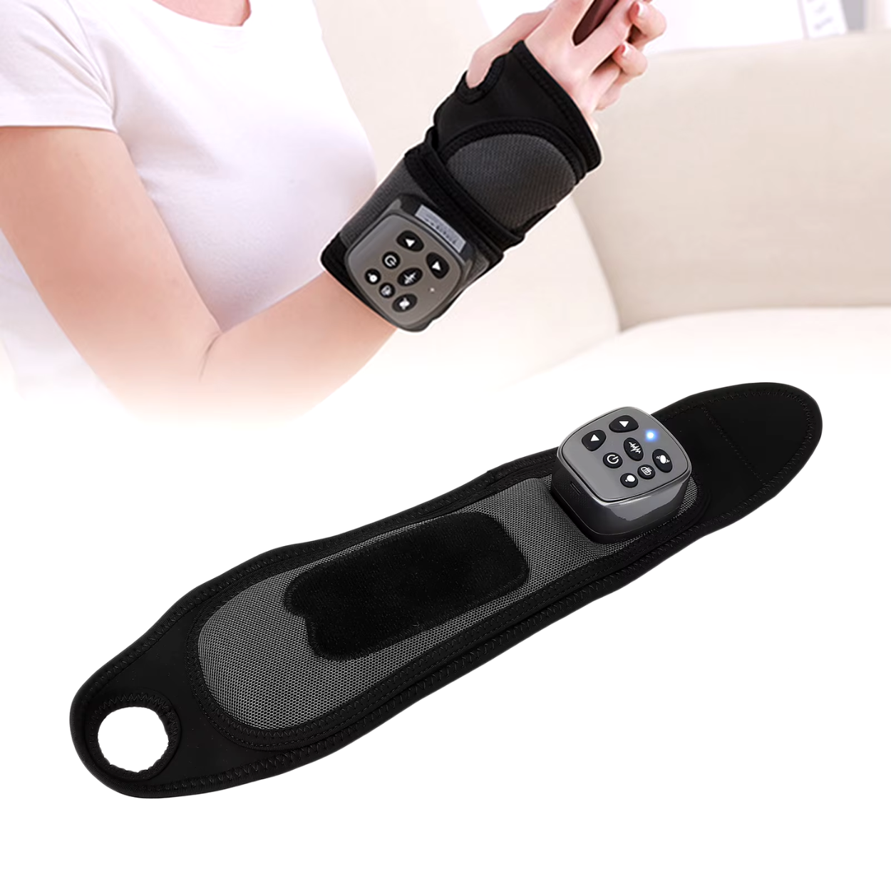 Verwarmende Polsmassager met Trilling en Infrarood